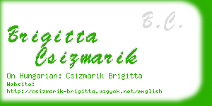 brigitta csizmarik business card